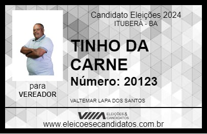 Candidato TINHO DA CARNE 2024 - ITUBERÁ - Eleições