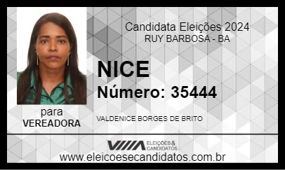 Candidato NICE 2024 - RUY BARBOSA - Eleições