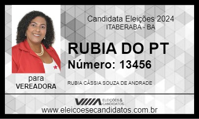 Candidato RUBIA DO PT 2024 - ITABERABA - Eleições