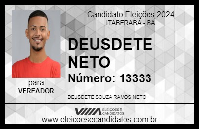 Candidato DEUSDETE NETO 2024 - ITABERABA - Eleições