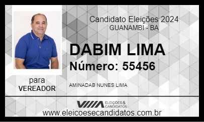 Candidato DABIM LIMA 2024 - GUANAMBI - Eleições