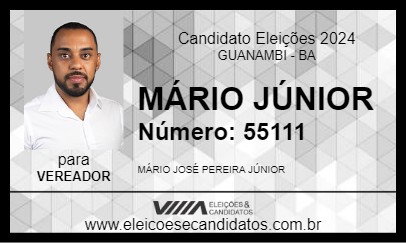 Candidato MÁRIO JÚNIOR 2024 - GUANAMBI - Eleições