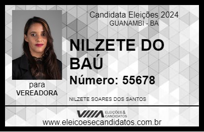 Candidato NILZETE DO BAÚ 2024 - GUANAMBI - Eleições