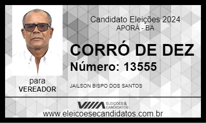 Candidato CORRÓ DE DEZ 2024 - APORÁ - Eleições