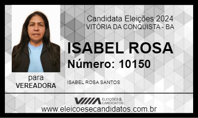 Candidato ISABEL ROSA 2024 - VITÓRIA DA CONQUISTA - Eleições