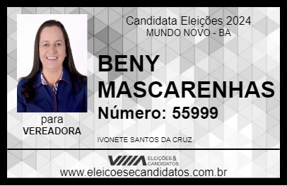 Candidato BENY MASCARENHAS 2024 - MUNDO NOVO - Eleições