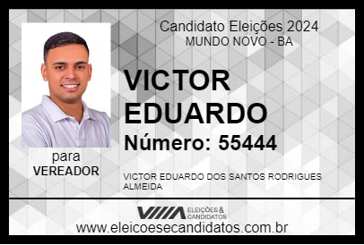 Candidato VICTOR EDUARDO 2024 - MUNDO NOVO - Eleições