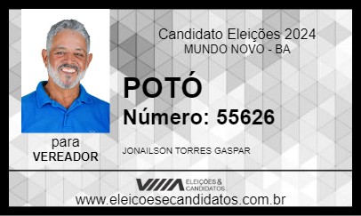 Candidato POTÓ 2024 - MUNDO NOVO - Eleições