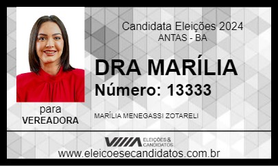 Candidato DRA MARÍLIA 2024 - ANTAS - Eleições