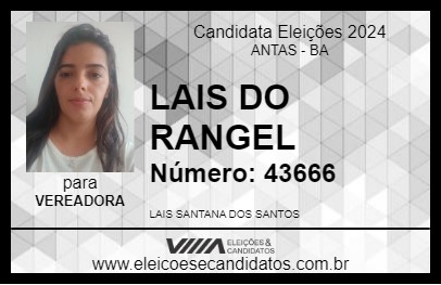 Candidato LAIS DO RANGEL 2024 - ANTAS - Eleições