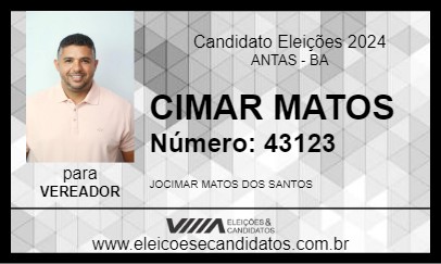 Candidato CIMAR MATOS 2024 - ANTAS - Eleições