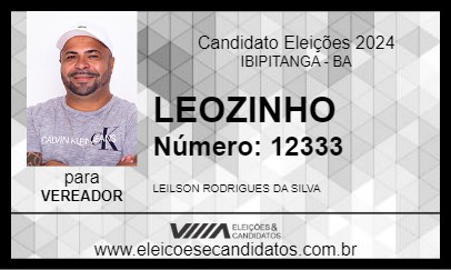 Candidato LEOZINHO 2024 - IBIPITANGA - Eleições