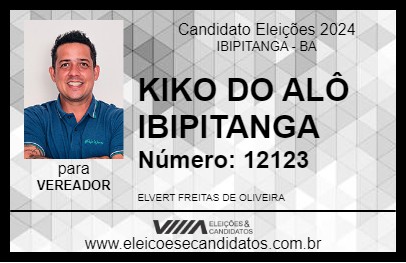 Candidato KIKO DO ALÔ IBIPITANGA 2024 - IBIPITANGA - Eleições