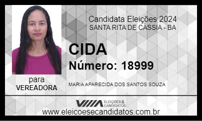 Candidato CIDA 2024 - SANTA RITA DE CÁSSIA - Eleições