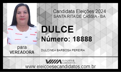 Candidato DULCE 2024 - SANTA RITA DE CÁSSIA - Eleições