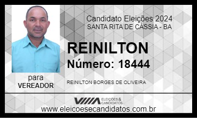 Candidato REINILTON 2024 - SANTA RITA DE CÁSSIA - Eleições