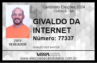 Candidato GIVALDO DA INTERNET 2024 - CURAÇÁ - Eleições