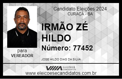 Candidato IRMÃO ZÉ HILDO 2024 - CURAÇÁ - Eleições