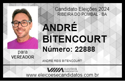 Candidato ANDRÉ BITENCOURT 2024 - RIBEIRA DO POMBAL - Eleições