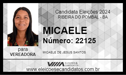 Candidato MICAELE 2024 - RIBEIRA DO POMBAL - Eleições