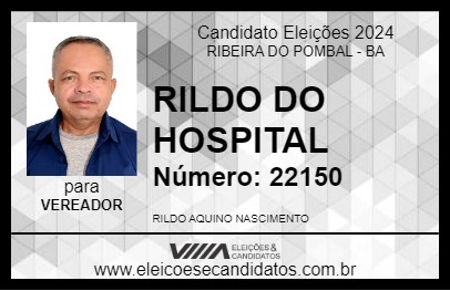 Candidato RILDO DO HOSPITAL 2024 - RIBEIRA DO POMBAL - Eleições