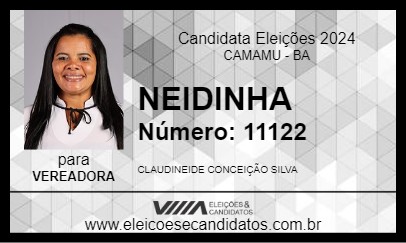 Candidato NEIDINHA 2024 - CAMAMU - Eleições