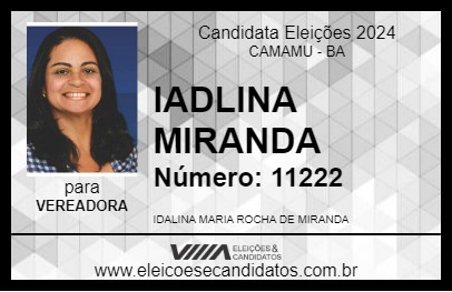 Candidato IDALINA MIRANDA 2024 - CAMAMU - Eleições