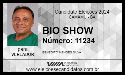 Candidato BIO SHOW 2024 - CAMAMU - Eleições