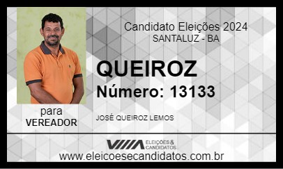 Candidato QUEIROZ 2024 - SANTALUZ - Eleições