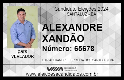 Candidato ALEXANDRE XANDÃO 2024 - SANTALUZ - Eleições