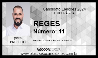 Candidato REGES 2024 - ITUBERÁ - Eleições