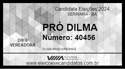 Candidato PRÓ DILMA 2024 - SERRINHA - Eleições