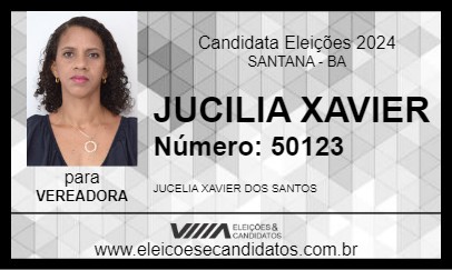 Candidato JUCELIA XAVIER 2024 - SANTANA - Eleições