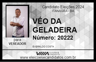 Candidato VÉO DA GELADEIRA 2024 - ITANAGRA - Eleições