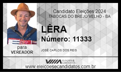 Candidato LÊRA 2024 - TABOCAS DO BREJO VELHO - Eleições