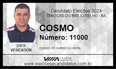 Candidato COSMO 2024 - TABOCAS DO BREJO VELHO - Eleições