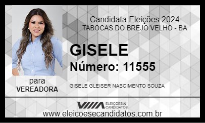 Candidato GISELE 2024 - TABOCAS DO BREJO VELHO - Eleições