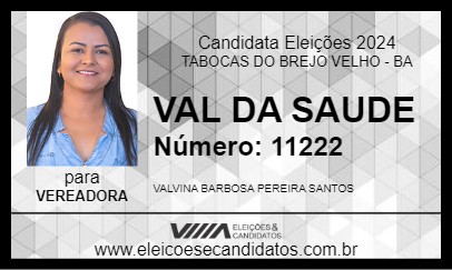 Candidato VAL 2024 - TABOCAS DO BREJO VELHO - Eleições