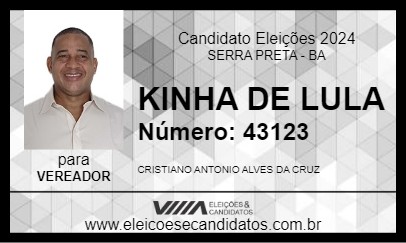 Candidato KINHA DE LULA 2024 - SERRA PRETA - Eleições