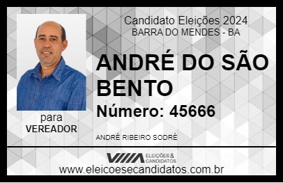 Candidato ANDRÉ DO SÃO BENTO 2024 - BARRA DO MENDES - Eleições