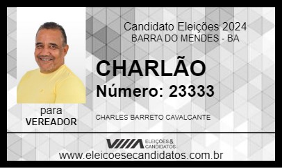 Candidato CHARLÃO 2024 - BARRA DO MENDES - Eleições