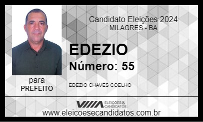 Candidato EDEZIO 2024 - MILAGRES - Eleições