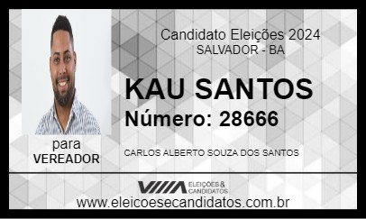 Candidato KAU SANTOS 2024 - SALVADOR - Eleições