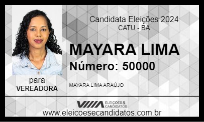 Candidato MAYARA LIMA 2024 - CATU - Eleições