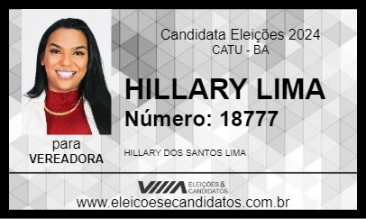 Candidato HILLARY LIMA 2024 - CATU - Eleições