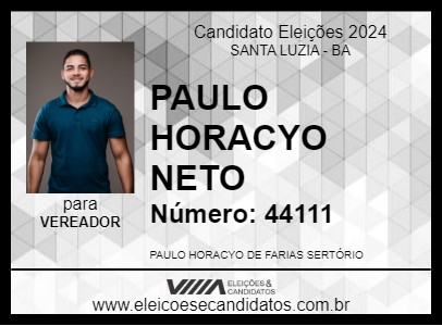 Candidato PAULO FARIAS NETO 2024 - SANTA LUZIA - Eleições