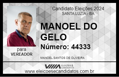 Candidato MANOEL DO GELO 2024 - SANTA LUZIA - Eleições