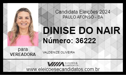 Candidato DENISE OLIVEIRA 2024 - PAULO AFONSO - Eleições