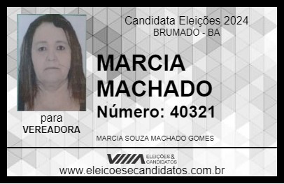 Candidato MARCIA MACHADO 2024 - BRUMADO - Eleições