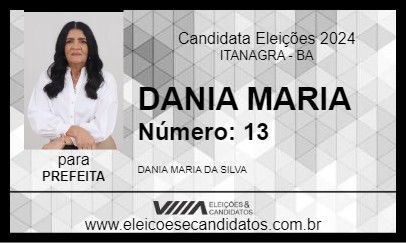 Candidato DANIA MARIA 2024 - ITANAGRA - Eleições